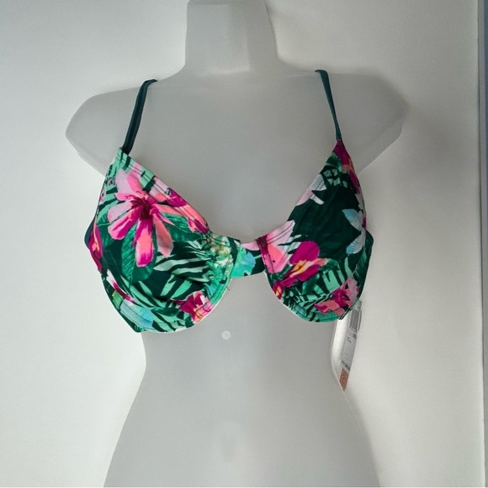 GB Floral Bikini Swim‎ Bra 36D NWT